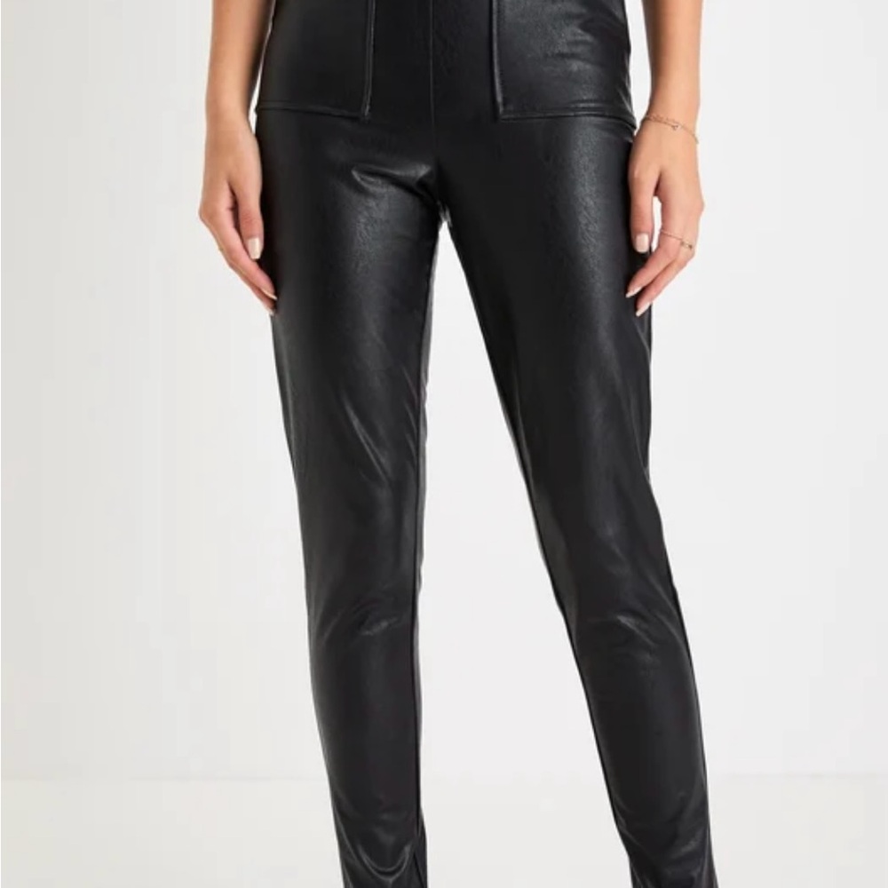 Black Leather Women's Pants